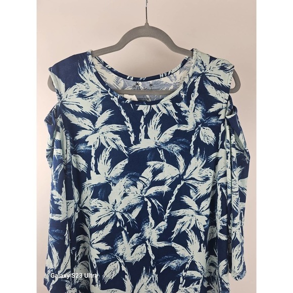 PALM Grove, NWT, women's shoulder lessons blouse, szL - Picture 2 of 5
